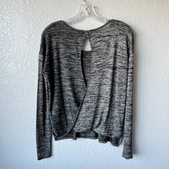 Rag and Bone Mia soft heather knit open back long sleeve top - Picture 4 of 10